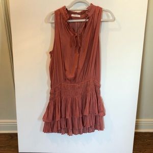 MUSTARD SEED CINCHED WAIST DRESS W/ RUFFLE SKIRT